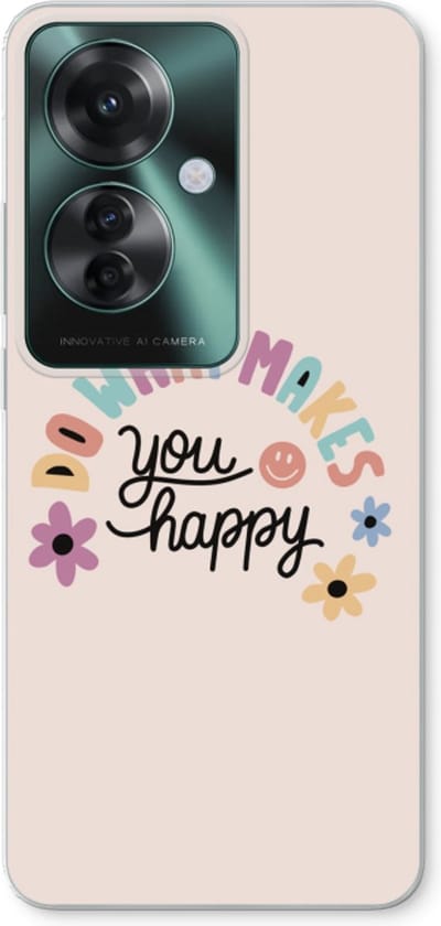 Case Company® - Hoesje geschikt voor Oppo Reno 11 F hoesje - Happy days - Soft Cover Telefoonhoesje - Bescherming aan alle Kanten en Schermrand