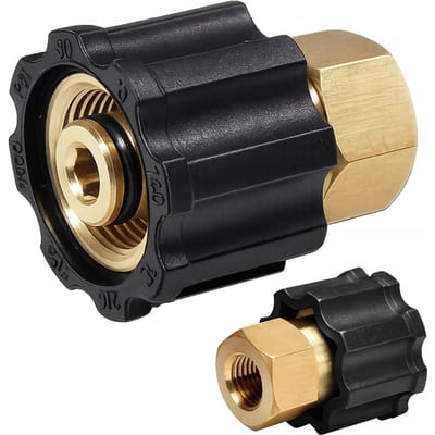 Rosfix Adapter Reductie Spuitmond - M22x1,5 naar 1/4" F - Messing O-Ring Afdichting - Geschikt voor Kärcher