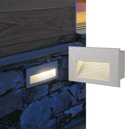 Wandopbouwarmatuur voor buiten - LED spot voor tuin, paden en ingangen - IP54 3000K 1.4W 30lm grijs