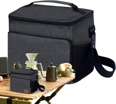 Geïsoleerde Koeltas - Lunchbox Cooler - Vers Houden - Lange Koeltijd - 12 Liter - Zwart