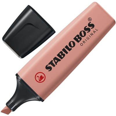 Markeerstift STABILO® BOSS Original NatureCOLORS, wigvormige punt, lichtecht, sneldrogend, sienna, 1 stuk