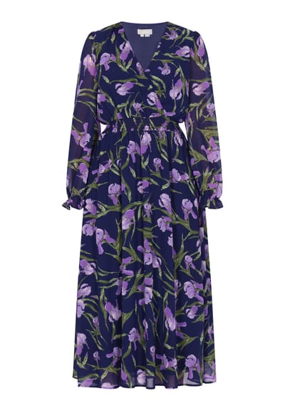 usha Jurk Dames Blauw Veelkleurig