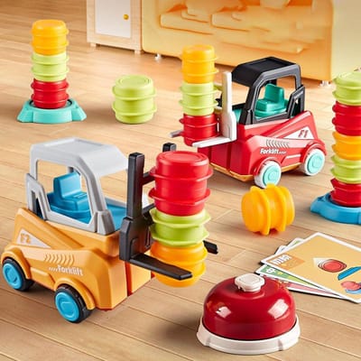 Crazy Forklift Training Vermogen om te reageren op kinderspeelgoed Interactieve bordspellen Vroege educatieve ouder-kind matchende speelgoed red
