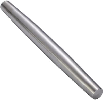 Deegroller Roestvrij Staal - Bakgereedschap Keuken - Bakken en Pastamaken - Ergonomische Grip - 35.5 cm - Zilverkleurig