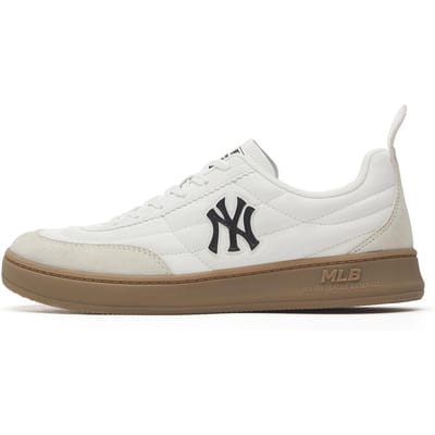 MLB New York Yankees Cuir Synthétique Mode Rétro Confortable Polyvalent Antidérapant Léger Basse Coupe Chaussures Décontractées 3ASXLK16N-50WHS 38 white