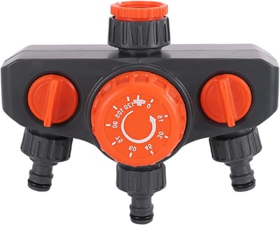 Waterafscheider 3-uitlaat - Kraanverdeler Irrigatie - Tuin Bewateren - Individuele Klepcontrole - 25B x 18D cm - Oranje