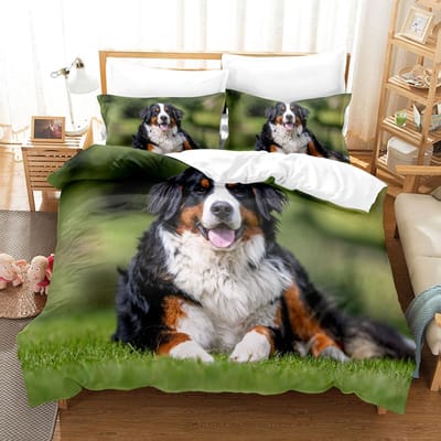 3D Print Grappige Honden Beddengoed Set Hond Dekbedovertrek Set Dubbel King Queen Eenpersoons Schattig Dieren Design Aangepast Beddengoed EU Twin 135x200cm