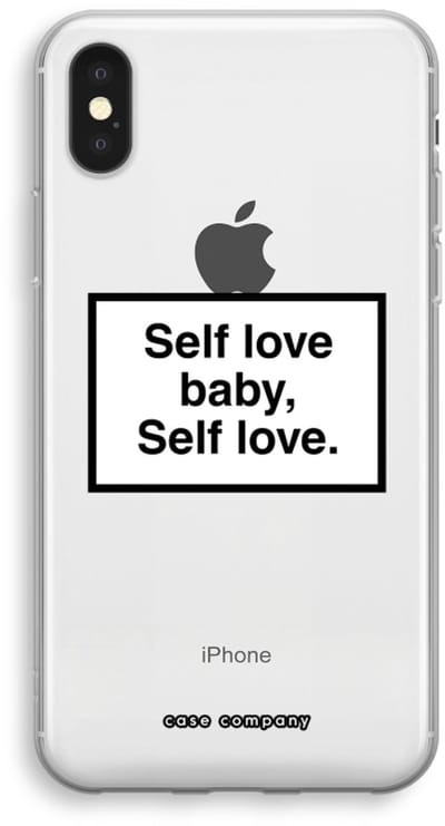 Case Company® - Hoesje geschikt voor iPhone XS hoesje - Self love - Soft Cover Telefoonhoesje - Bescherming aan alle Kanten en Schermrand