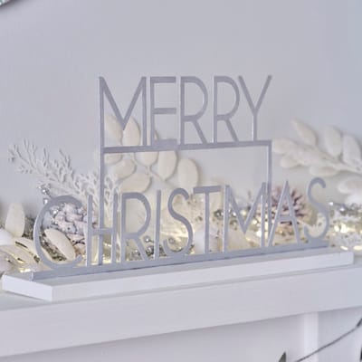 Ginger Ray - Schoorsteen decoratie Merry Christmas 24 x 28 x 6,5 cm