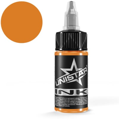 Unistar tattoo ink - Top Basic Light orange - 30ml - Tattoeage inkt - Oranje