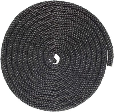 Sterk Nylon Touw Zwart - Solide Gevlochten - 8mm x 15 Meter - Voor Buitenactiviteiten en Klussen