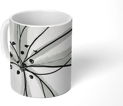 Mok - Koffiemok - Bloemen - Abstract - Design - Mokken - 350 ML - Beker - Koffiemokken - Theemok