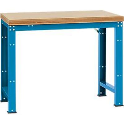 Manuflex werkbank Profi standaard, Tafelblad multiplex B 1250 x D 700, lichtblauw