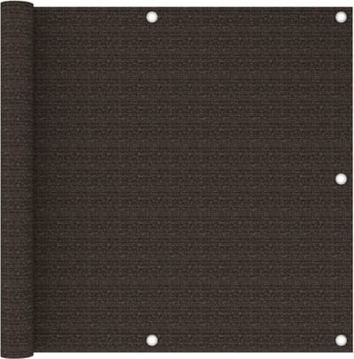 vidaXL - Balkonscherm - 90x400 - cm - HDPE - bruin