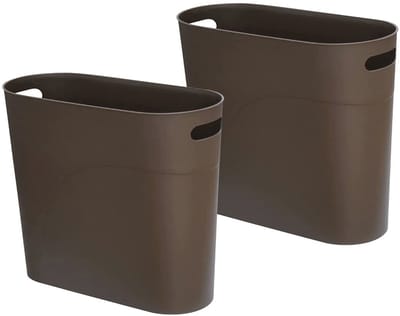 Slanke Vuilnisbak 10L - Set van 2 - Voor Keuken, Badkamer & Kantoor