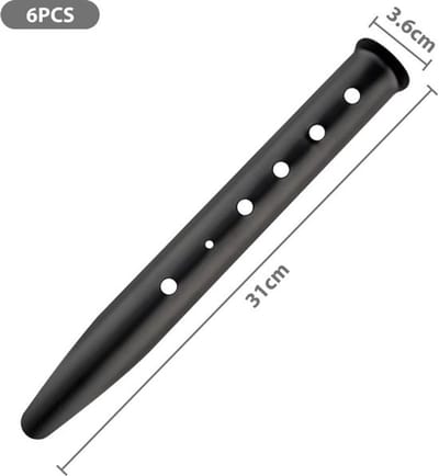 Zandharingen 31 cm - 6 Stuks - Aluminiumlegering - Robuust/licht - U-vormige Haringen - Optimale Grip/Stabiliteit - Tentharing