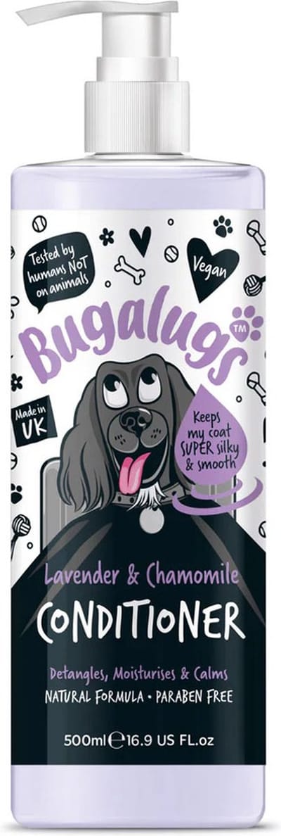 Bugalugs - Honden conditioner - Chamomile & Lavender - Alle vachttypes - Kalmerend - Fles met pompje - Vegan - 500 ml