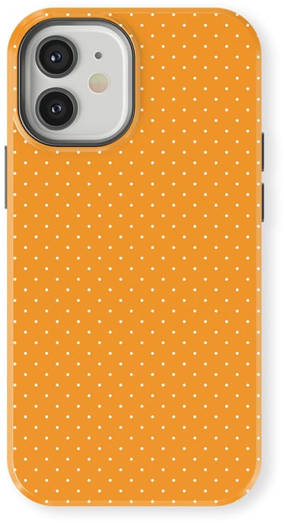Micro Dots Tough Hoesje geschikt voor iPhone 12 Mini | Geschikt Voor Mag | Stippen Motief Backcover geschikt voor iPhone 12 Mini Golden Glow