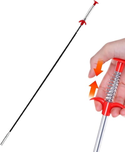 Rioolontstopper - Afvoerslang grijper - Afvoer ontstoppen - Flexibele klauwen - Tot 1.6 meter - Zilver