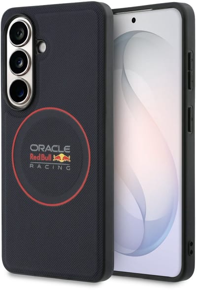 Red Bull Racing Back cover Galaxy S26 - Magsafe - Meshed PU Leather - Zwart
