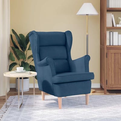vidaXL - Fauteuil - 74x84x100 - cm - stof - blauw