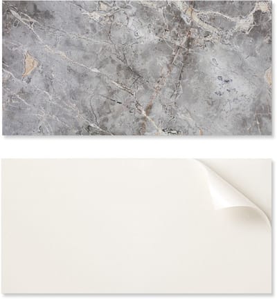Zelfklevende decoratie met afbeeldingen voor een kantoor of studeerkamer, 100x50 cm, met natuursteenpatroon.