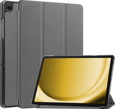 Hoes - Geschikt voor Samsung Galaxy Tab A9 Plus - Dun & Stevig - Trifold Bookcase - Hard Cover - Hardcover Book Case - Tablet Hoesje - Grijs