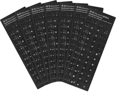 Solidchoice - Set van 7 Duitse Toetsenbordstickers voor Laptop