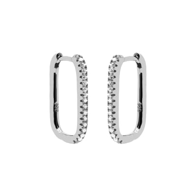 Karma Oorringen square hoop strass