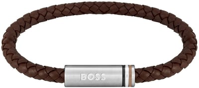 BOSS HBJ1580623 ARES SINGLE Heren Armband - Gevlochten armband