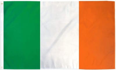 Scoby - Ierse Vlag - Irish Flag - Ierland - 90x150cm - Original Colors - Strong Quality - Inclusief Bevestigingsringen