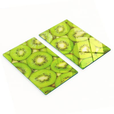 Multifunctionele decoratieve keukenplanken van gehard glas met kiwi-motief, 2x30x52 cm