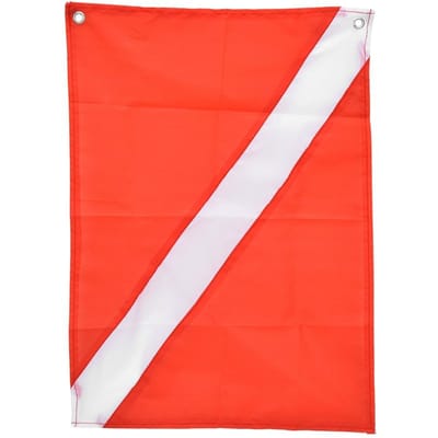 Rood&Wit Duikvlag Veiligheidssignaal Markeerboei voor Duiken Snorkelen Onderwatersport(50*60cm) white