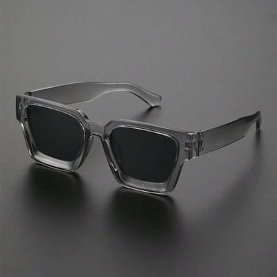 1 Stuk Unisex Kunststof Vierkant Glas Montuur Zonnebrillen voor Straatfotografie Buitenactiviteit Activiteiten Zomer Strandvakantie Reizen gray