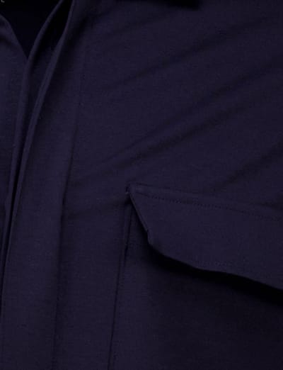 Gentiluomo casual overshirt stretch donkerblauw