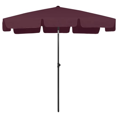 vidaXL - Strandparasol - 200x125 - cm - bordeauxrood