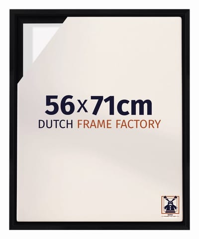 Baklijst 56x71 cm - Zwart Mat - Geschikt voor Canvasdoek - MDF Baklijst Lausanne