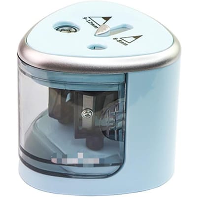 Handmatig Elektrisch Auto Plastic Puntenslijper Snoepkleur Standaard Potlood Snijmachine Student School Kantoor Schrijfwaren blauw