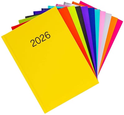 A5 Dagboek 2026 met Weekoverzicht en Jaarplanner - Geel Hardcover