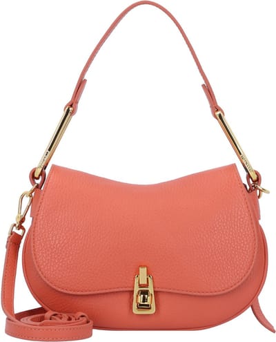 COCCINELLE Leren Schoudertas Magie Soft Shoulderbag Grained Leather Grenadine Red Lichtrood