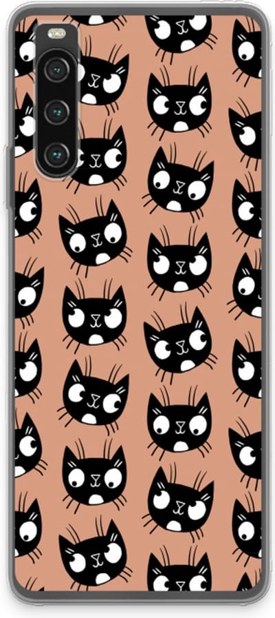 Case Company® - Hoesje geschikt voor Sony Xperia 10 IV hoesje - Kat - Soft Cover Telefoonhoesje - Bescherming aan alle Kanten en Schermrand
