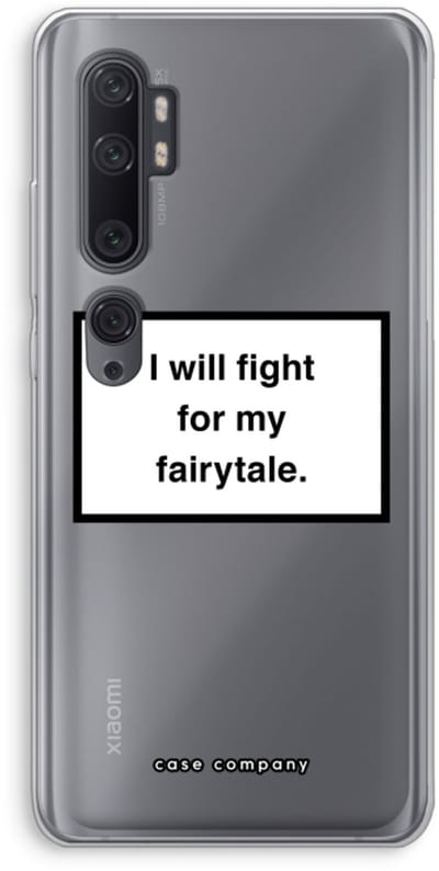 Case Company® - Hoesje geschikt voor Xiaomi Mi Note 10 Pro hoesje - Fight for my fairytale - Soft Cover Telefoonhoesje - Bescherming aan alle Kanten en Schermrand