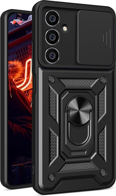 Hoesje geschikt voor Samsung Galaxy S23 FE - Techsuit Camshield Back Cover - Zwart