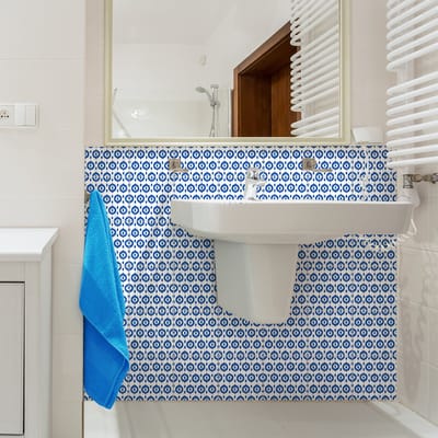 Zelfklevende muurtegelstickers voor keuken en badkamer - 30 etnische Sakari tegelstickers - 30 stickers 10x10cm