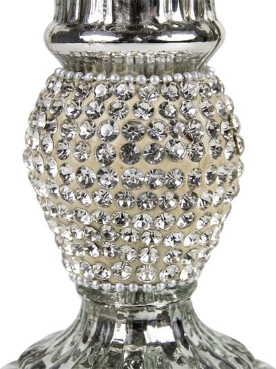 kandelaar strass zilver 10cm