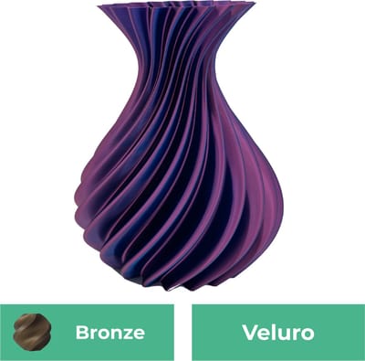 Veluro design vaas – Decoratieve vaas - Brons - 3d geprinte vaas – geschikt voor droogbloemen - 20CM