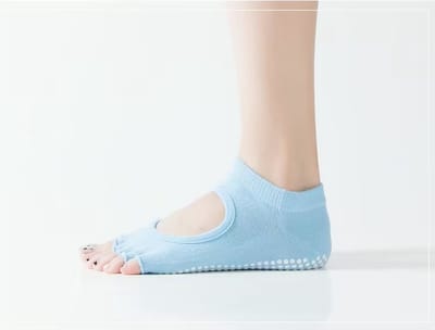 CHPN - Yoga Sokken - Sport sok - Anti slip sok - Lichtblauw - Pilatessokken - Open Toe Instep - Size 36-39 EUR - Sokken met open teen