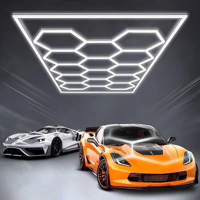 Hexagonale LED Lamp - Werkplaatsverlichting Raster - Ruimte Verlichten - Hoge Helderheid 672W - 14 Rasters - Wit