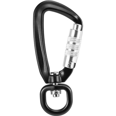 Lixada 2 stks Draaibare Karabijnhaak Clip 360 graden Draaibare Spinner Karabijnhaak Kleine Auto Vergrendelende Karabijnhaak C-ring (2pcs)