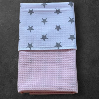 baby deken kinderwagen deken wieg deken baby roze grote ster 60 x 90 cm